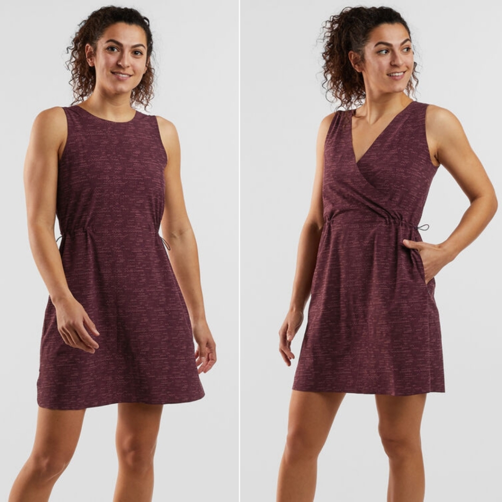 Title Nine Purple Aruba Print Round Trip Sleeveless Dress- like new!